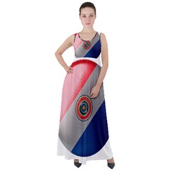 Paraguay Flag Country Nation Empire Waist Velour Maxi Dress by Sapixe