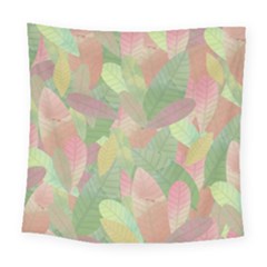 Watercolor Leaves Pattern Square Tapestry (large) by Valentinaart