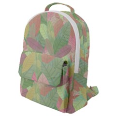 Watercolor Leaves Pattern Flap Pocket Backpack (small) by Valentinaart