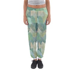 Watercolor Leaves Pattern Women s Jogger Sweatpants by Valentinaart