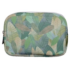 Watercolor Leaves Pattern Make Up Pouch (small) by Valentinaart