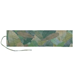 Watercolor Leaves Pattern Roll Up Canvas Pencil Holder (l) by Valentinaart