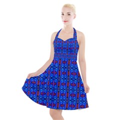 D 6 Halter Party Swing Dress 