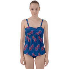 Swimming Fighting Fish Twist Front Tankini Set by VeataAtticus