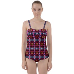 E 2 Twist Front Tankini Set