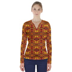 Rby 38 V-neck Long Sleeve Top by ArtworkByPatrick