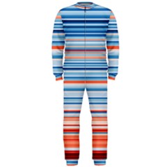 Blue And Coral Stripe 2 OnePiece Jumpsuit (Men) 