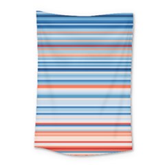 Blue And Coral Stripe 2 Small Tapestry