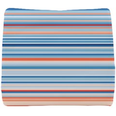 Blue And Coral Stripe 2 Seat Cushion