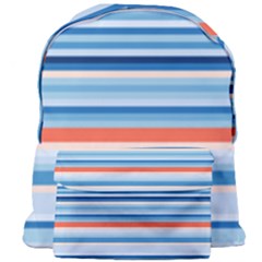 Blue And Coral Stripe 2 Giant Full Print Backpack