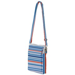 Blue And Coral Stripe 2 Multi Function Travel Bag