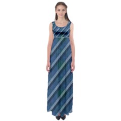 Blue Stripped Pattern Empire Waist Maxi Dress by designsbyamerianna