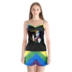 Rainbow Hair Satin Pajamas Set by JadehawksAnD