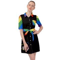 Rainbow Hair Belted Shirt Dress by JadehawksAnD