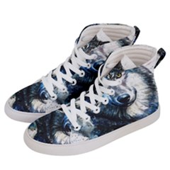 Gray Wolf - Forest King Men s Hi-top Skate Sneakers by kot737