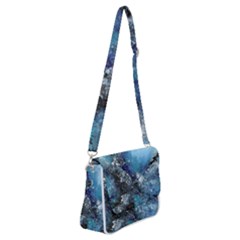 Original Abstract Art Shoulder Bag With Back Zipper