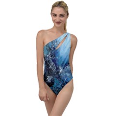 Original Abstract Art To One Side Swimsuit