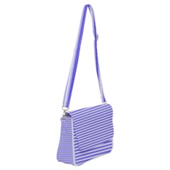 Striped Shoulder Bag With Back Zipper