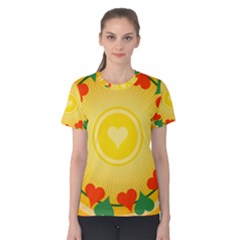 Mandala Floral Round Circles Women s Cotton Tee