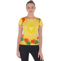 Mandala Floral Round Circles Short Sleeve Sports Top 