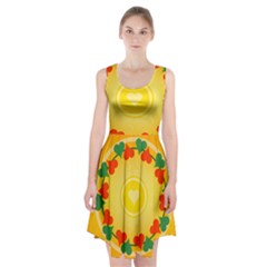 Mandala Floral Round Circles Racerback Midi Dress