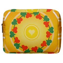 Mandala Floral Round Circles Make Up Pouch (Large)