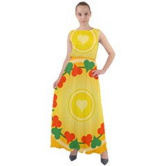 Mandala Floral Round Circles Chiffon Mesh Boho Maxi Dress