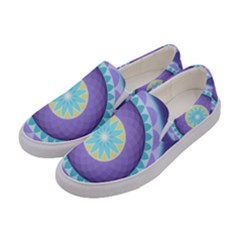 Mandala Circles Meditation Women s Canvas Slip Ons by Pakrebo