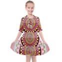 Mandala Zentangle Floral Round Kids  All Frills Chiffon Dress View1