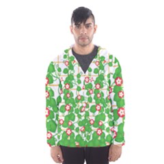 Flowering Vine Vine Ivy Flowers Men s Hooded Windbreaker by Pakrebo