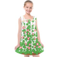 Flowering Vine Vine Ivy Flowers Kids  Cross Back Dress