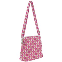 Sakura Flower Pattern Zipper Messenger Bag by Pakrebo