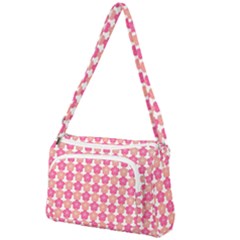 Sakura Flower Pattern Front Pocket Crossbody Bag by Pakrebo