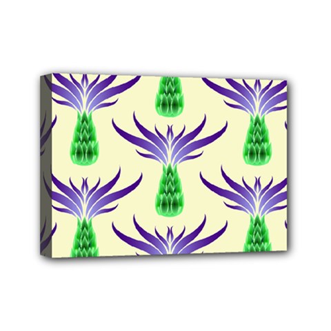 Thistles Purple Flora Flowering Mini Canvas 7  X 5  (stretched) by Pakrebo