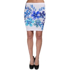 Watercolour Flowers Watercolor Bodycon Skirt by Pakrebo