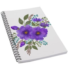 Watercolour Flowers Spring Floral 5 5  X 8 5  Notebook by Pakrebo