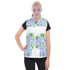 Watercolour Flowers Bouquet Spring Women s Button Up Vest by Pakrebo