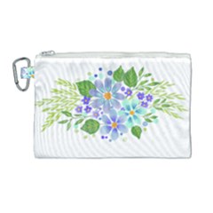 Watercolour Flowers Bouquet Spring Canvas Cosmetic Bag (large) by Pakrebo