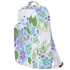 Watercolour Flowers Bouquet Spring Double Compartment Backpack by Pakrebo