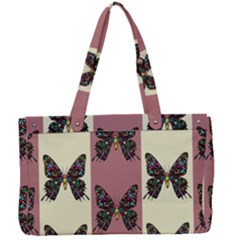 Butterflies Pink Old Old Texture Canvas Work Bag
