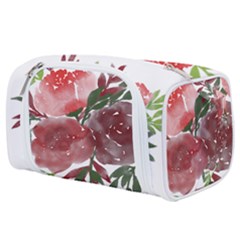 Watercolour Flowers Roses Watercolor Toiletries Pouch by Pakrebo