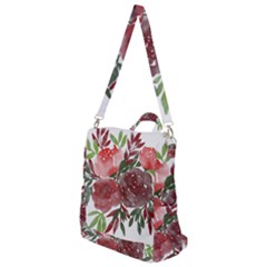 Watercolour Flowers Roses Watercolor Crossbody Backpack by Pakrebo