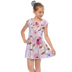 Flowers Watercolor Kids  Cap Sleeve Dress by Pakrebo