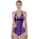 Background Non Seamless Pattern Cut-Out One Piece Swimsuit View1