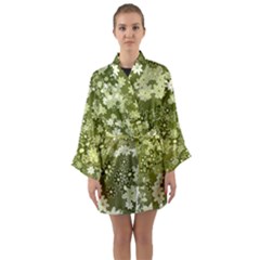 Flowers Abstract Background Long Sleeve Kimono Robe by Pakrebo