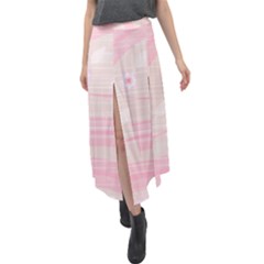 Background Non Seamless Pattern Pink Velour Split Maxi Skirt by Pakrebo
