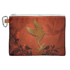 Elegant Decorative Bird Canvas Cosmetic Bag (xl) by FantasyWorld7