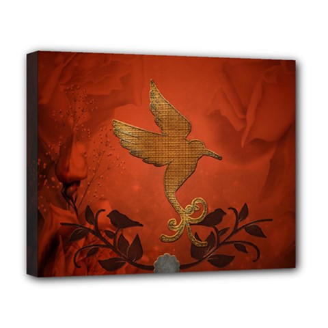 Elegant Decorative Bird Deluxe Canvas 20  X 16  (stretched) by FantasyWorld7
