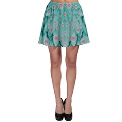 Lotus  Bloom Lagoon Of Soft Warm Clear Peaceful Water Skater Skirt by pepitasart