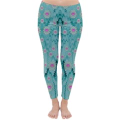 Lotus  Bloom Lagoon Of Soft Warm Clear Peaceful Water Classic Winter Leggings by pepitasart